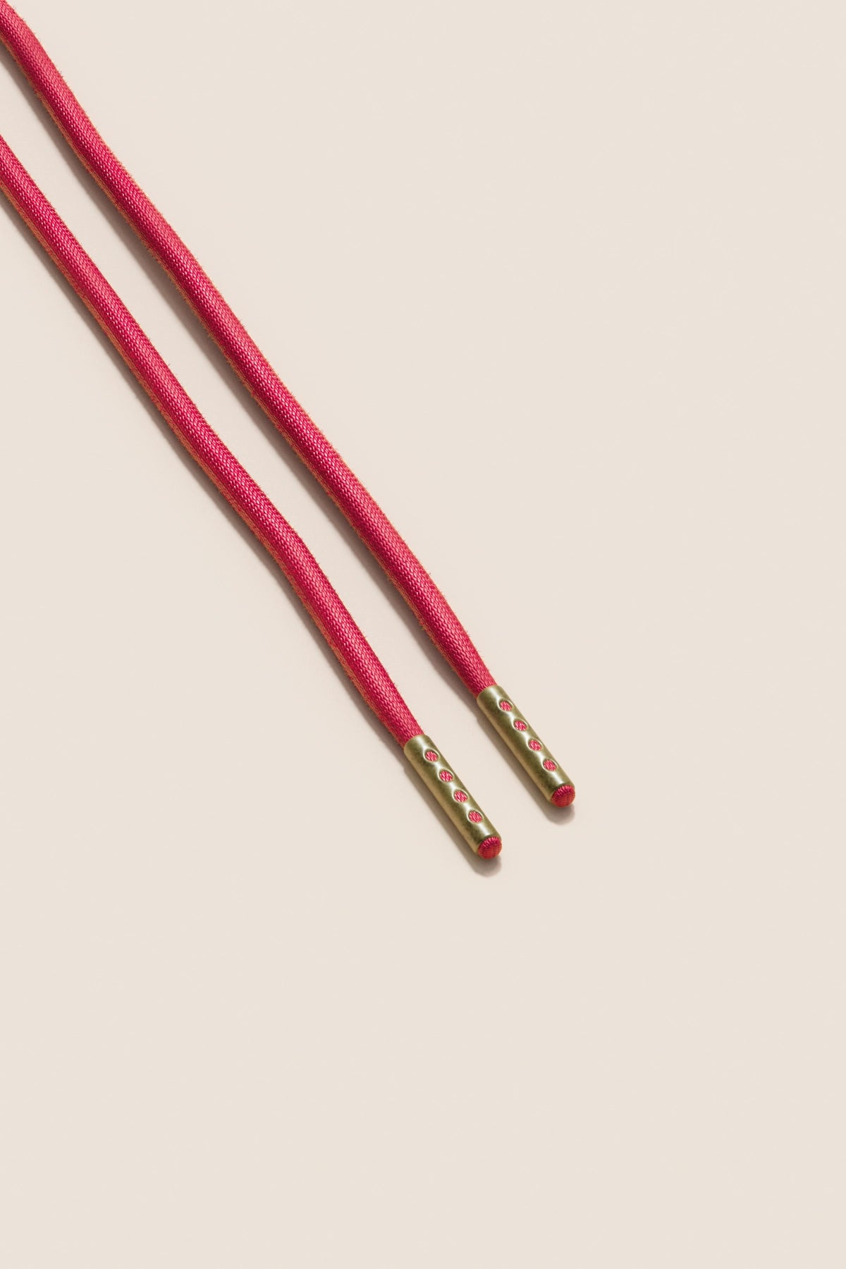 Senkels Cerise Pink 4mm Round Waxed Shoelaces with Brass Aglets