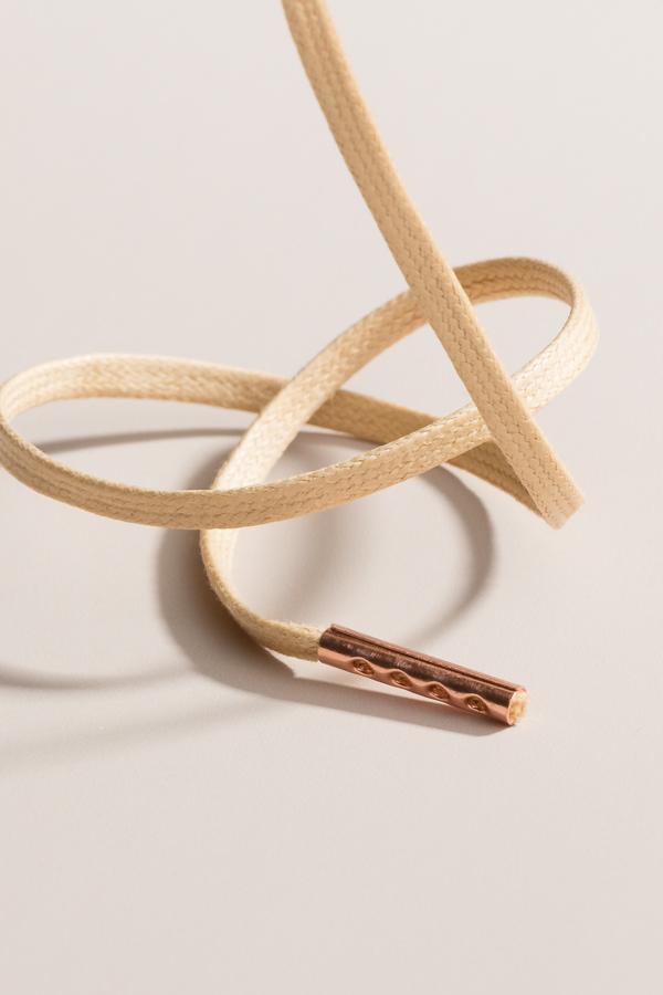 Champagne - 3mm Flat Waxed Shoelaces