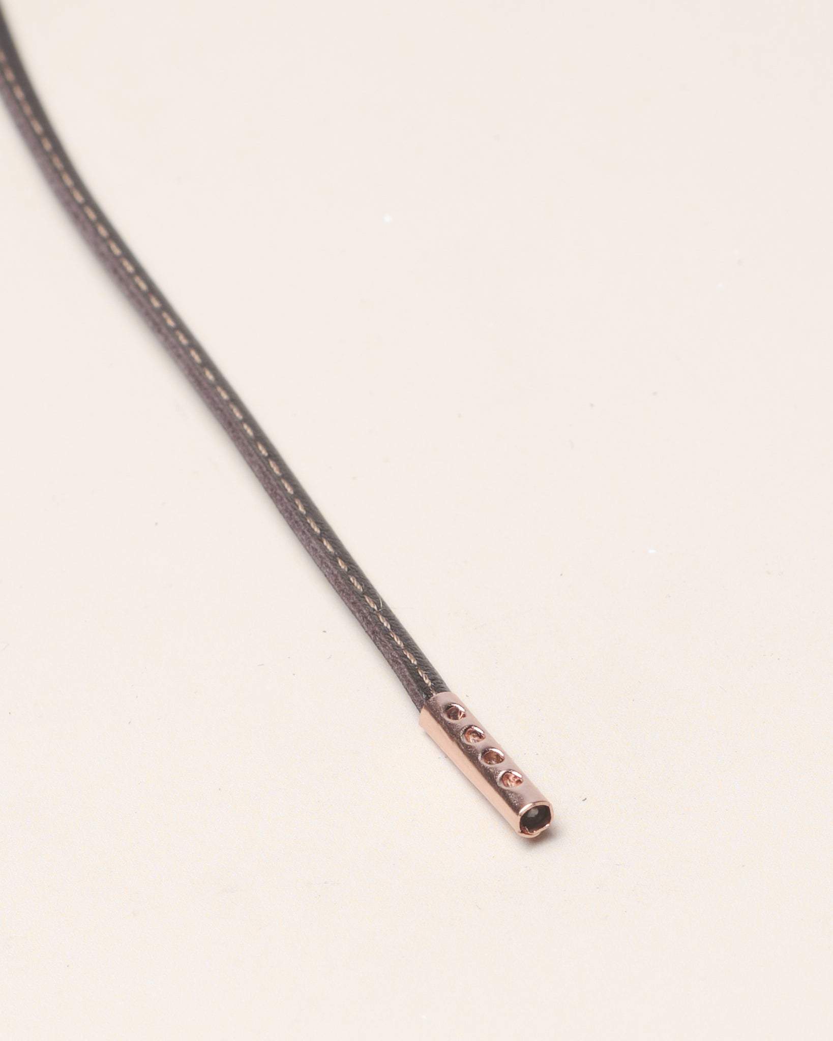 Dark Brown - 4mm Stitched Leather Shoelaces