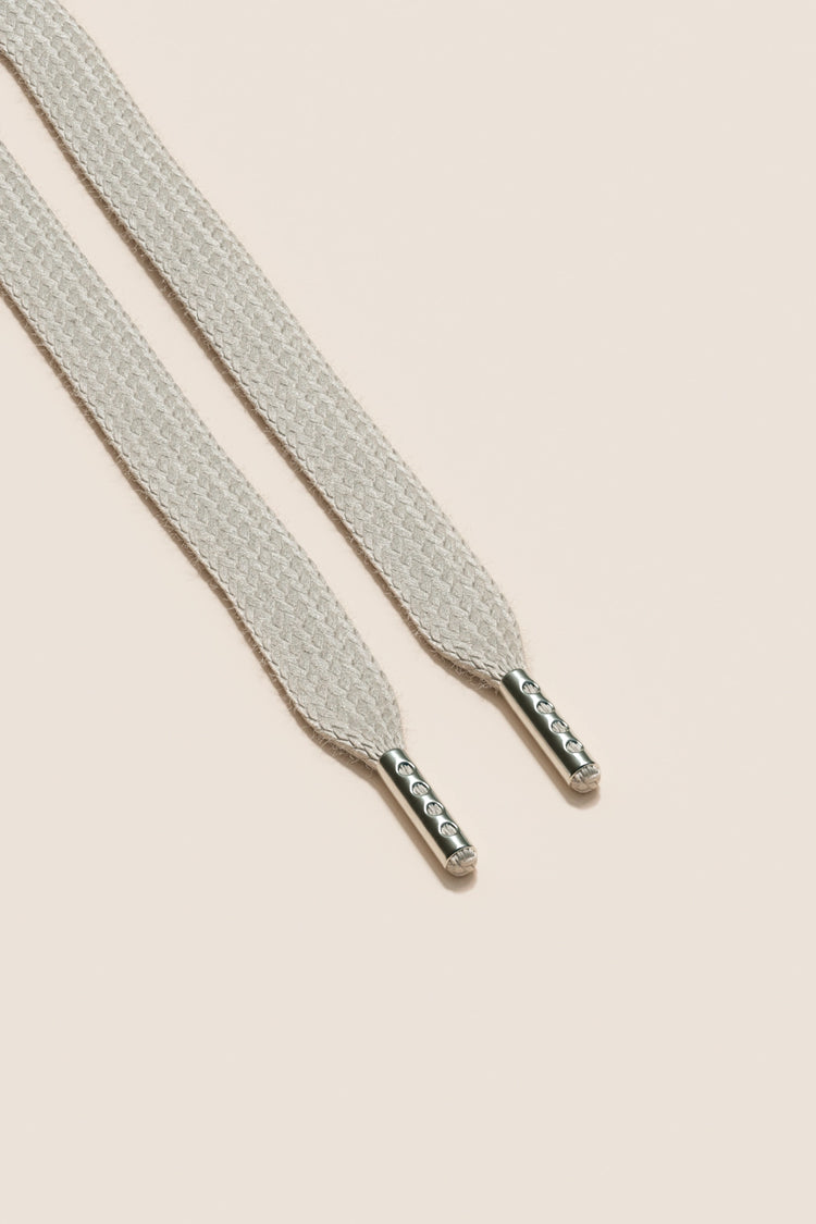 Senkels Nickel Grey Sneaker Shoelaces with Nickel Aglets