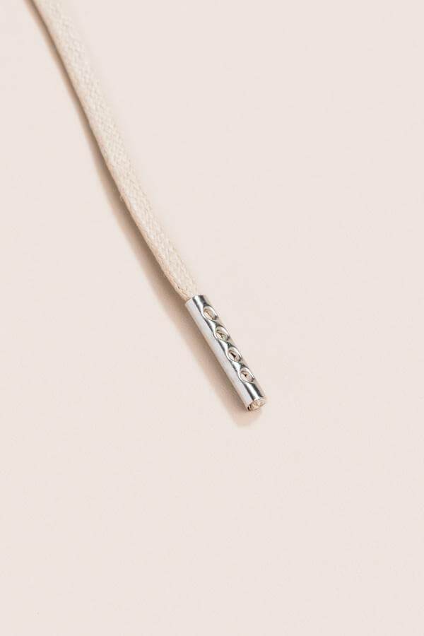 Bone White - 3mm Flat Waxed Shoelaces