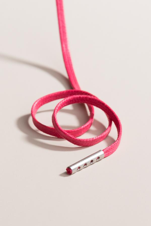Cerise Pink - 3mm Flat Waxed Shoelaces