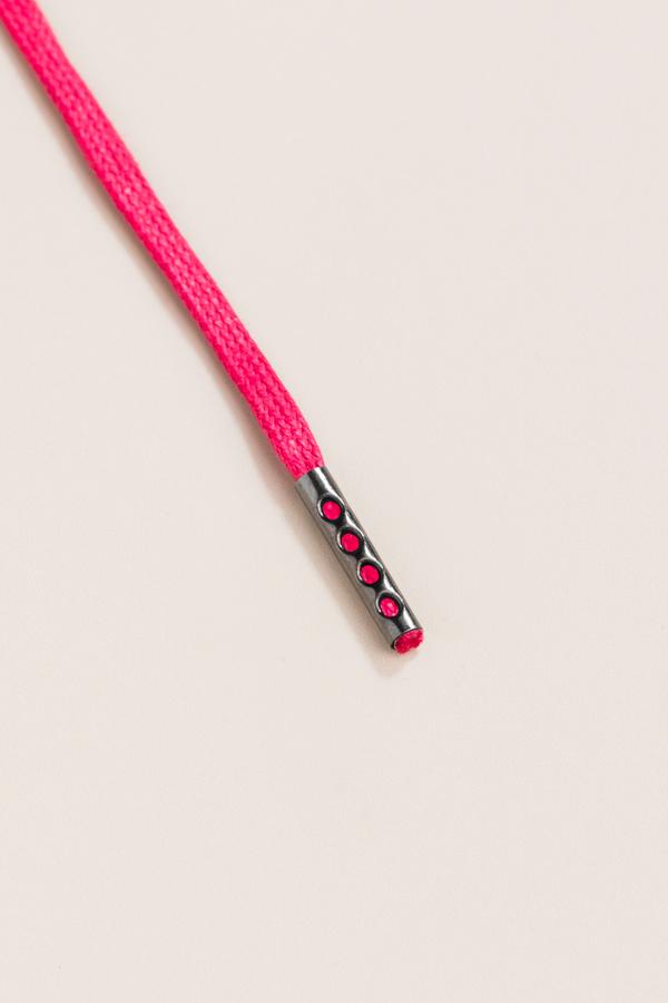 Cerise Pink - 3mm Flat Waxed Shoelaces