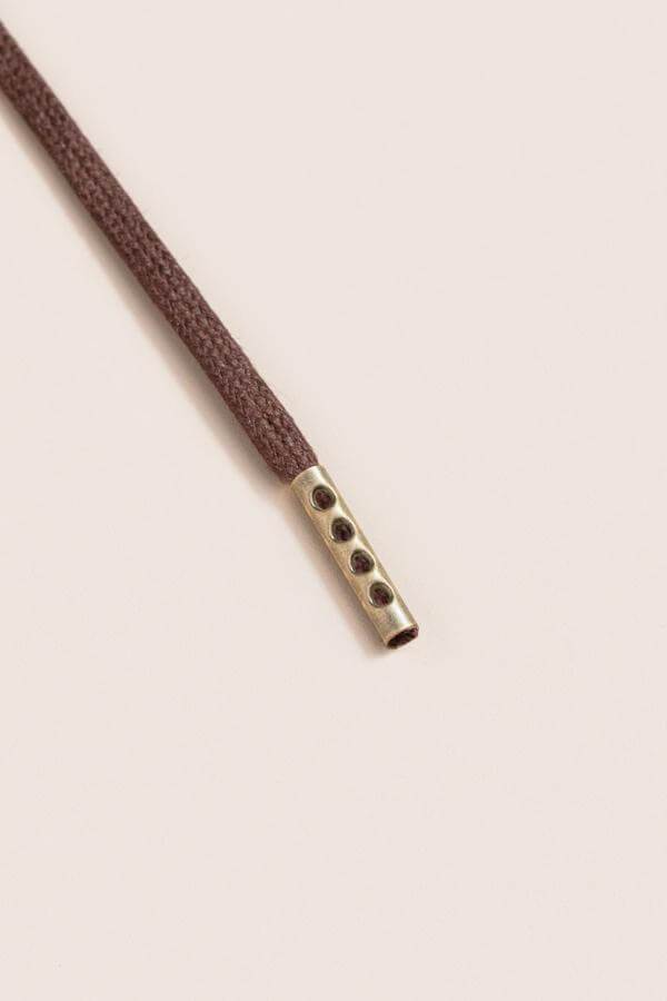 Chocolate Brown - 3mm Flat Waxed Shoelaces