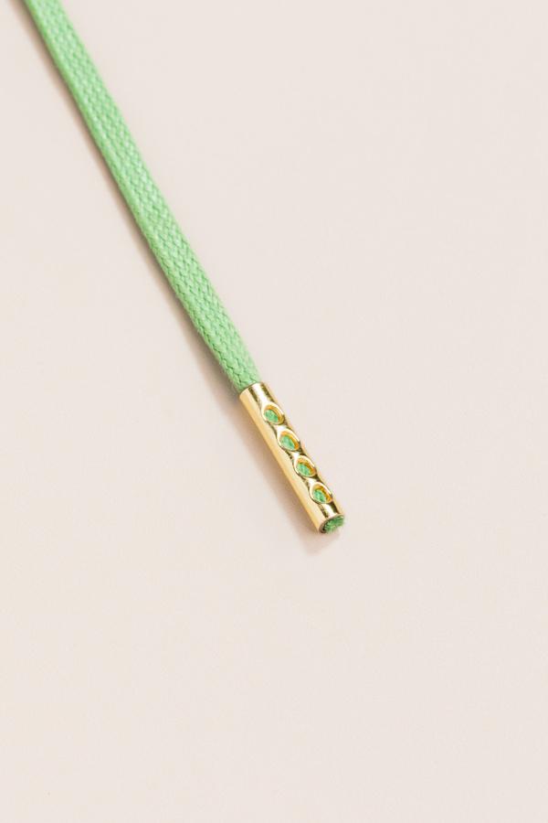 Grass Green - 3mm Flat Waxed Shoelaces