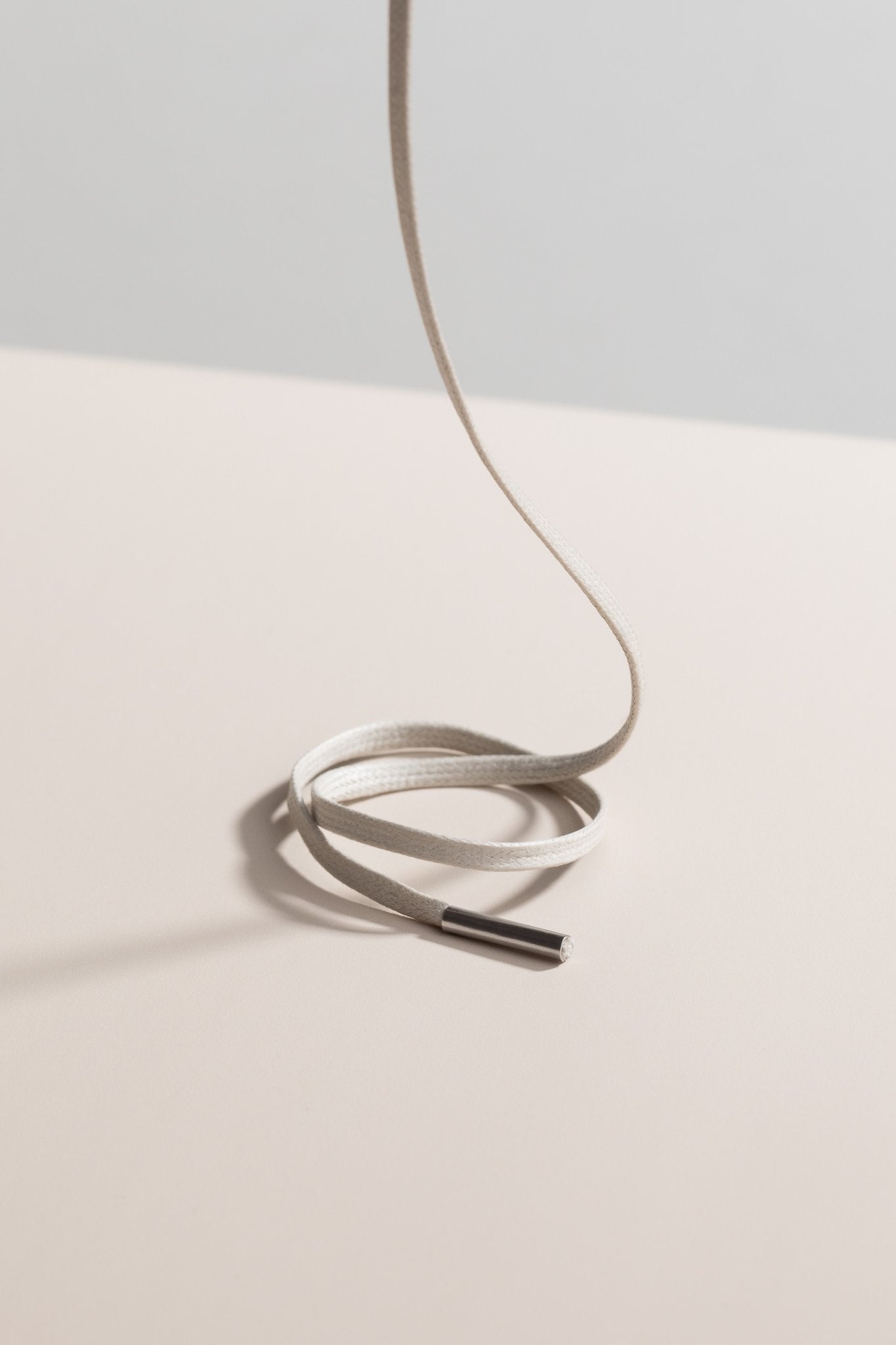 Nickel Grey - 3mm Flat Waxed Shoelaces