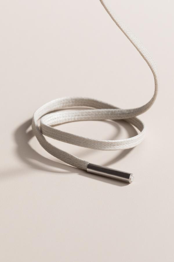 Nickel Grey - 3mm Flat Waxed Shoelaces