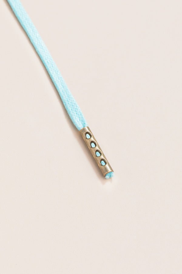 Pastel Blue - Round Waxed Shoelaces | Senkels