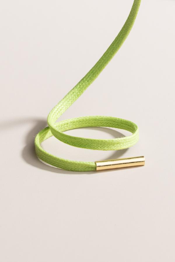 Pastel Green-  3mm Flat Waxed Shoelaces